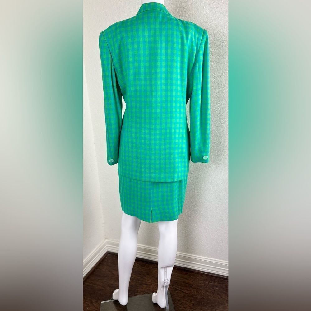 Christian Dior 1990’s Deadstock Gingham Skirt Suit - Picture 4 of 17